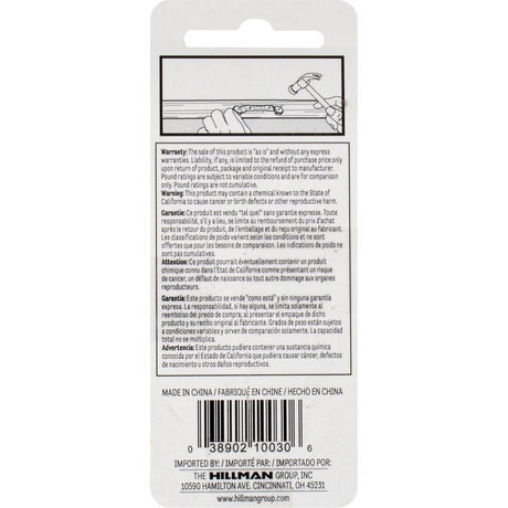 HILLMAN ReadyNail Polished Brass Gold Sawtooth Hanger 3 pc
