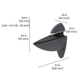 Dolle Ara 4.5 in. H X 1.8 in. W X 4.1 in. D Black Metal Shelf Clips, Pack of 4