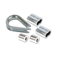Koch Industries Zinc-Plated Aluminum 3/32 in. D Wire Rope Clips and Thimble, Pack of 10
