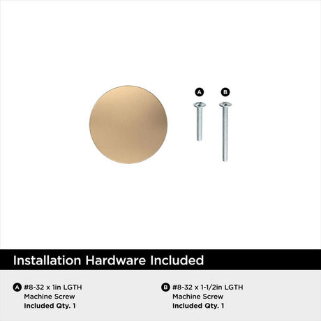 Amerock Chalice Transitional  Round Cabinet Knob 1.25 in. D 1.25 in. Champagne Bronze 1 pk