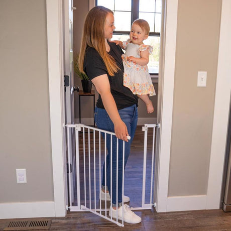 North States White Metal Expandable Baby Gate 1 pk