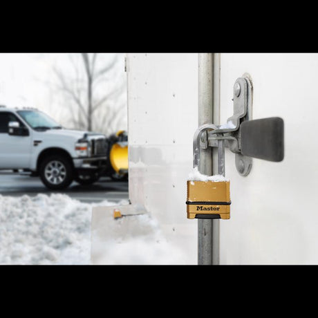 Master Lock 2 in. W Brass 3-Digit Combination Combination Padlock