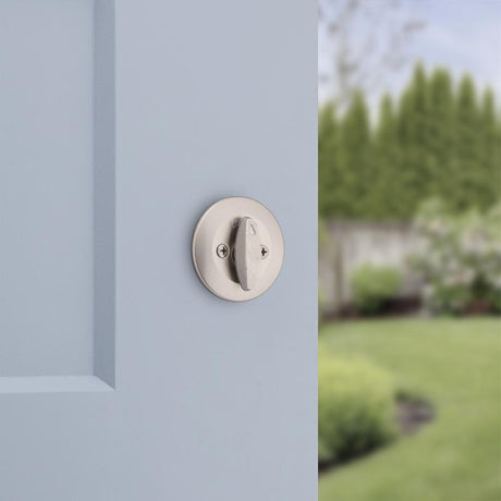 Kwikset Henley Satin Nickel Metal Single Sided Deadbolt
