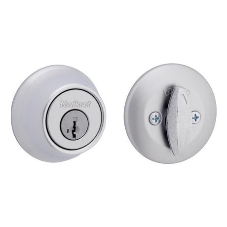 Kwikset Brushed Chrome Metal Deadbolt