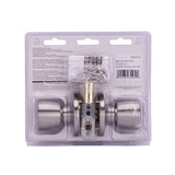 ProSource TS630BRA4V Passage Knob, Metal, Stainless Steel, 2-3/8 to 2-3/4 in Backset, 1-3/8 to 1-3/4 in Thick Door