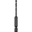 DEWALT DD5128 Impact Drill Bit, 7/16 in Dia, 4 in OAL, Spiral Flute, 1/4 in Dia Shank, Hex Shank