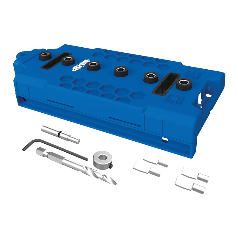 Kreg KMA3232 Shelf Pin Jig, 6-Guide Hole, For: 1/4 in Kreg Shelf Pin Jig Drill Bit, 5 mm Kreg Shelf Pin Jig Drill Bit