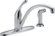Delta COLLINS Series 440-DST Kitchen Faucet with Side Sprayer, 1.8 gpm, 1-Faucet Handle, 4-Faucet Hole, Brass, Yes