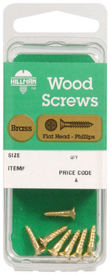 HILLMAN No. 4 X 1/2 in. L Phillips Coarse Wood Screws 10 pk, Pack of 10