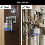 Master Lock 1-1/2 in. H X 7/8 in. W X 2 in. L Steel 4-Pin Cylinder Exterior Padlock