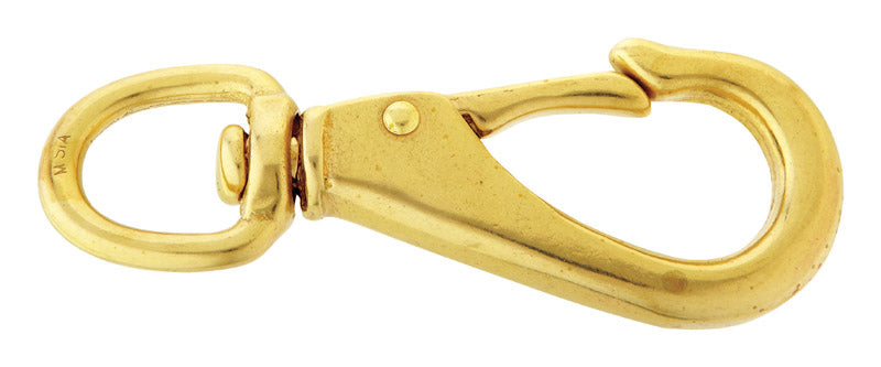 Campbell 3/4 in. D X 4-1/2 in. L Polished Bronze Quick Snap 140 lb, Pack of 10