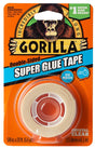 Gorilla 109340 Super Glue Tape, 20 ft L, 5/8 in W, Crystal Clear