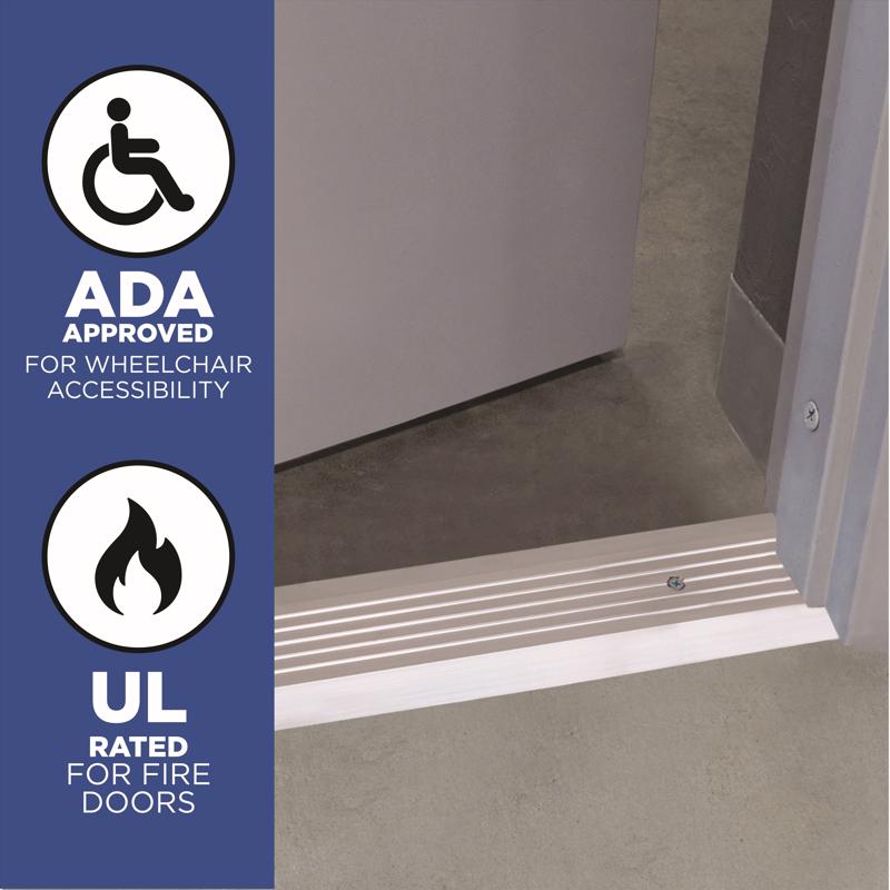 M-D Building Products 0.5 in. H X 3.88 in. W X 36 in. L Aluminum/Vinyl Commercial Threshold Silver