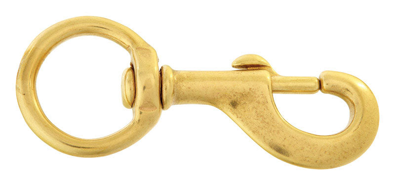 Campbell 1-1/4 in. D X 4-3/4 in. L Polished Bronze Bolt Snap 120 lb, Pack of 10