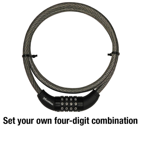 Master Lock 3/8 in. D X 60 in. L Vinyl Coated Steel Locking Cable