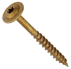GRK Fasteners 113077 Cabinet Screw, #8 Thread, 2 in L, W-Cut Thread, Low-Profile, Washer Head, Star Drive, Steel, 100 PK