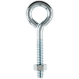 Hampton 3/16 in. X 2 in. L Zinc-Plated Steel Eyebolt Nut Included, Pack of 10