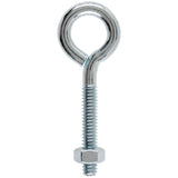 Hampton 1/4 in. X 2-5/8 in. L Zinc-Plated Steel Eyebolt Nut Included, Pack of 10