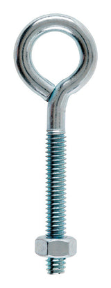 Hampton 1/4 in. X 3 in. L Zinc-Plated Steel Eyebolt Nut Included, Pack of 10