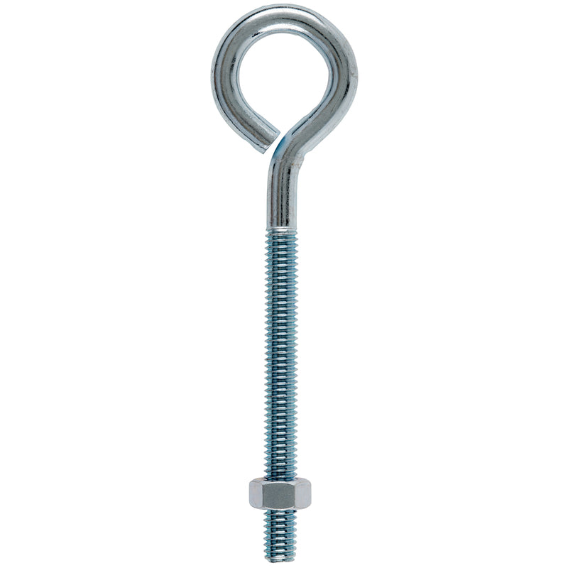 Hampton 5/16 in. X 5 in. L Zinc-Plated Steel Eyebolt Nut Included, Pack of 10