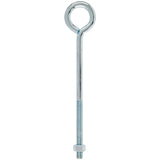 Hampton 3/8 in. X 8 in. L Zinc-Plated Steel Eyebolt Nut Included, Pack of 10