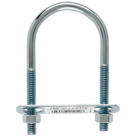 Hampton 5/16 in. X 2 in. W X 3-3/4 in. L Coarse Zinc-Plated Steel U-Bolt, Pack of 10