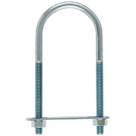 Hampton 5/16 in. X 2 in. W X 4-3/4 in. L Coarse Zinc-Plated Steel U-Bolt, Pack of 10