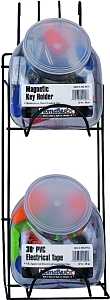 ProSource M59995 Display Rack, 2 Jar, 10 lb, 6-1/8 in OAW, 6 in OAD, 14-3/4 in OAH, 2-Shelf, Black, Pack of 2