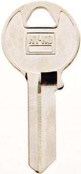 Hy-Ko 11010VR2 Key Blank, Brass, Nickel, For: Viro Cabinet, House Locks and Padlocks, VR2 Key Number, Pack of 10