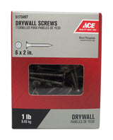 Ace No. 6 wire X 2 in. L Phillips Fine Drywall Screws 1 lb 189 pk