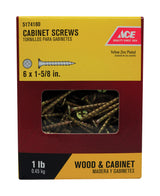 Ace No. 6 X 1-5/8 in. L Phillips Yellow Zinc Coarse Cabinet Screws 220 pk