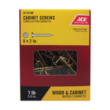 Ace No. 6 X 2 in. L Phillips Yellow Zinc Coarse Cabinet Screws 185 pk