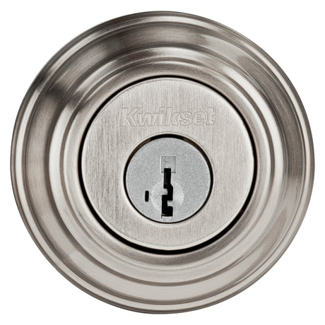Kwikset 99800-123 Deadbolt, 1 Grade, Metal, Satin Nickel, 2-3/8, 2-3/4 in Backset, KW1, K4 Keyway