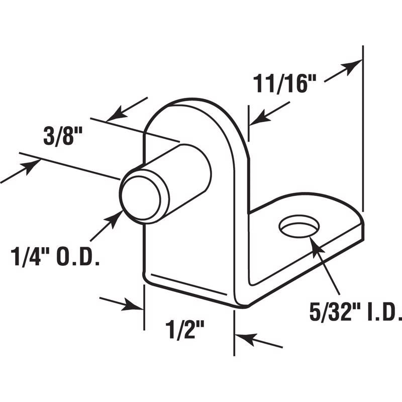 Richelieu Onward Gold Metal Shelf Shelf Support Peg 0.69 in. L 44 lb, Pack of 5