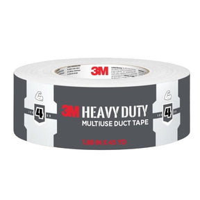 3M 2145-WH Duct Tape, Heavy-Duty, 45 yd L, 1.88 in W, Polyethylene Film Backing, White