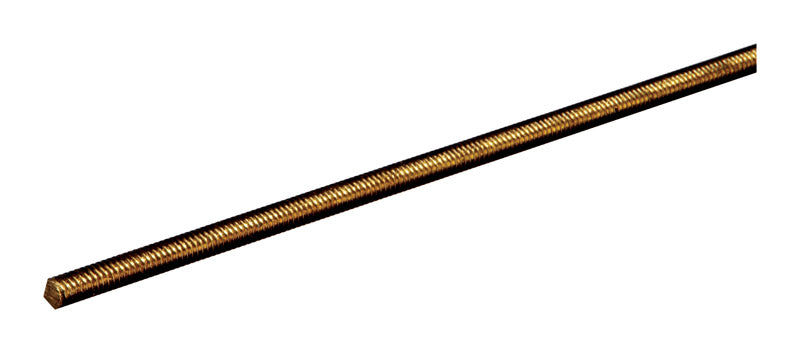 SteelWorks 0.8 in. D X 12 in. L Threaded Brass Rod 1 pk, Pack of 10
