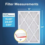 Filtrete PP-EP-MA Air Filter, Electrostatic, 1 in Thick, 25 in L, 16 in W, 1/PK