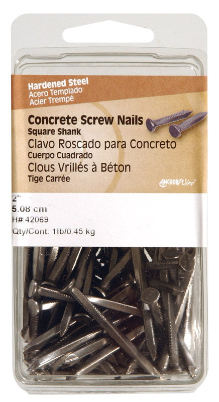HILLMAN 1 in. Concrete Steel Nail Flat Head 1 lb, Pack of 3