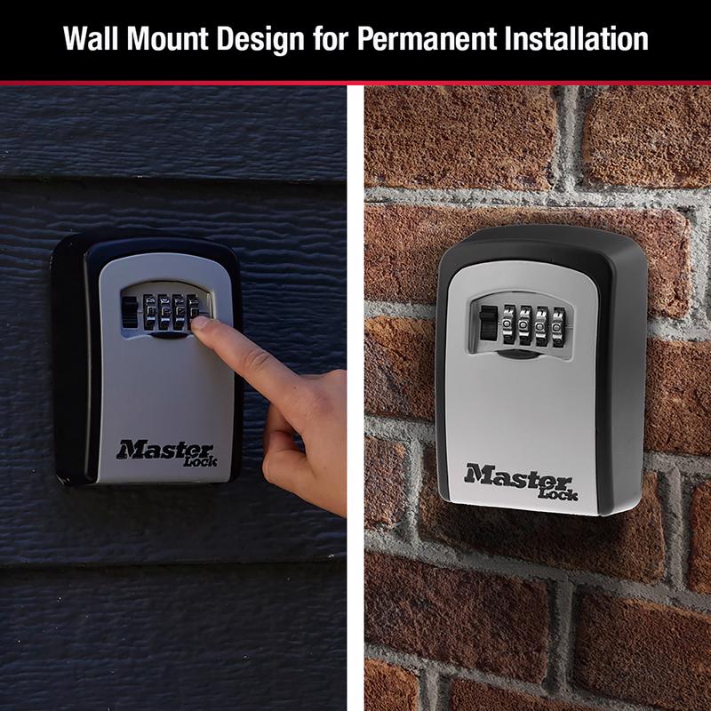 Master Lock 5-7/32 in. H X 1-11/16 in. W X 3-1/4 in. L Steel 4-Digit Combination Lock Box