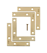 Ace 2-1/2 in. H X 3.75 in. W X 2-1/2 in. D Brass Flat Corner Brace, Pack of 5