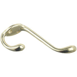 Ace 3-1/2 in. L Bright Brass Gold Brass Large Garment Coat/Hat Hook 1 pk, Pack of 5