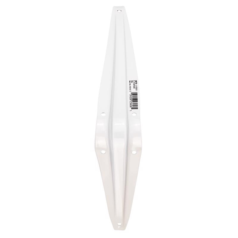 Hampton White Steel Shelf Support 18 Ga. 6 in. L 100 lb, Pack of 10