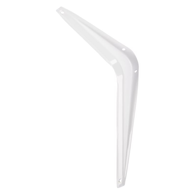 Hampton White Steel Shelf Support 18 Ga. 6 in. L 100 lb, Pack of 10