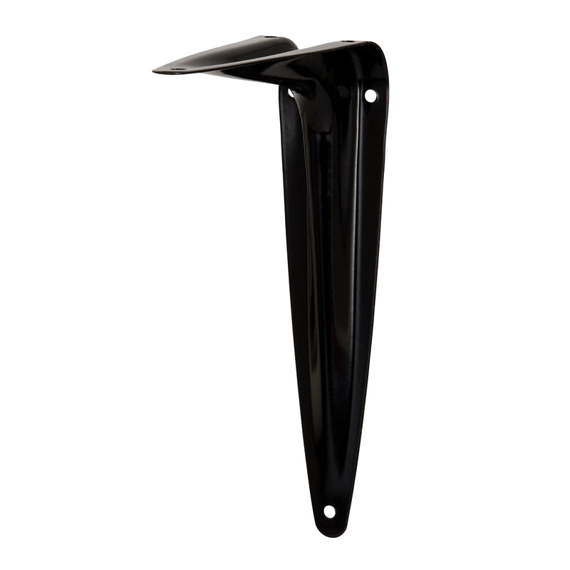Hampton Black Steel Shelf Support 18 Ga. 6 in. L 100 lb, Pack of 10