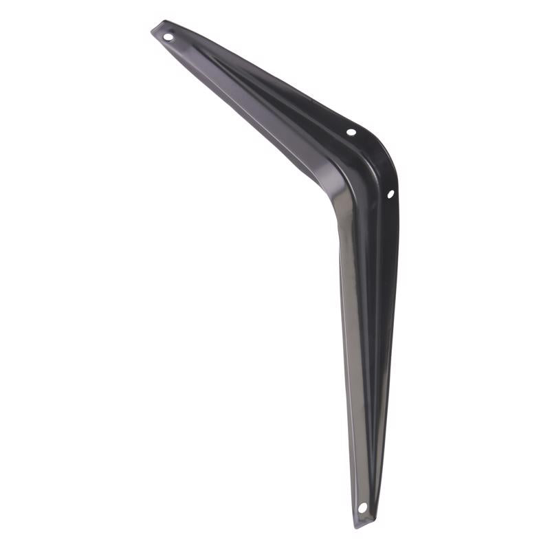 Hampton Black Steel Shelf Support 18 Ga. 6 in. L 100 lb, Pack of 10