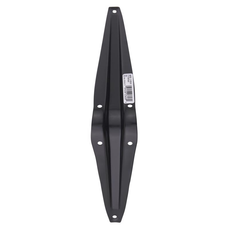 Hampton Black Steel Shelf Support 18 Ga. 6 in. L 100 lb, Pack of 10