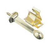 Ace 3 in. W Metal Bright Gold Rigid Door Stop w/Holder Mounts to door and wall 5/32 in., Pack of 5
