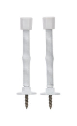 Ace 3 in. W Metal White Spring Door Stop Mounts to door and wall 0 in., Pack of 5