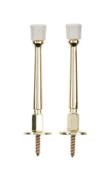 Ace 3 in. W Metal Bright Gold Rigid Door Stop Mounts to door and wall 1/8 in., Pack of 5