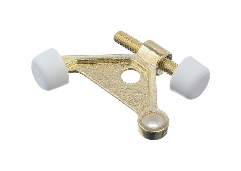Ace 2-5/8 in. W Metal Bright Gold Hinge Pin Door Stop Mounts to door and wall 0 in., Pack of 5